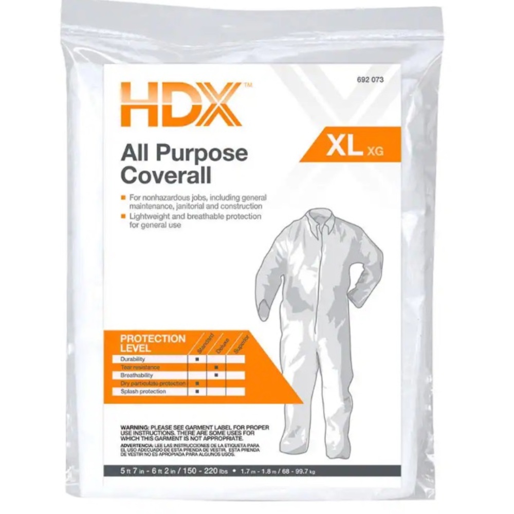 🆕 HDX White All Purpose Coverall! 💥